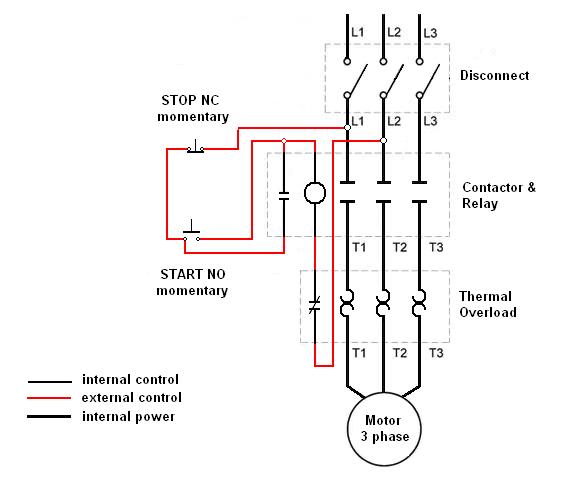 Push On Switch Wiring Diagram Contactor