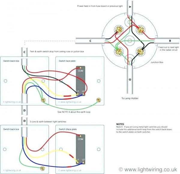 1 Light Switch 2 Lights Wiring Diagram