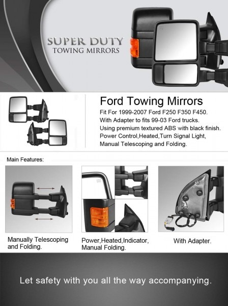 Amazon Com  Dedc Ford Towing Mirrors F250 Ford Tow Mirrors F350