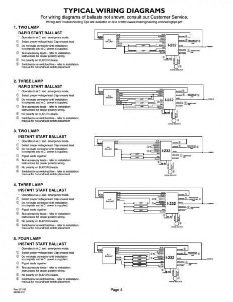 4 Lamp T5 Ballast Wiring Diagram