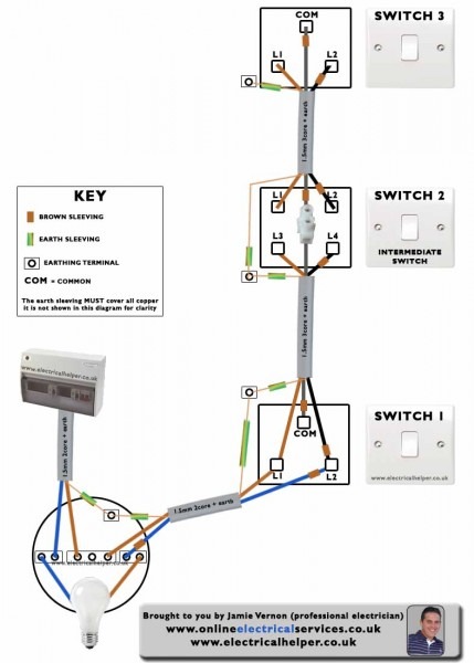 4 Way Light Switch Wiring Diagram Uk