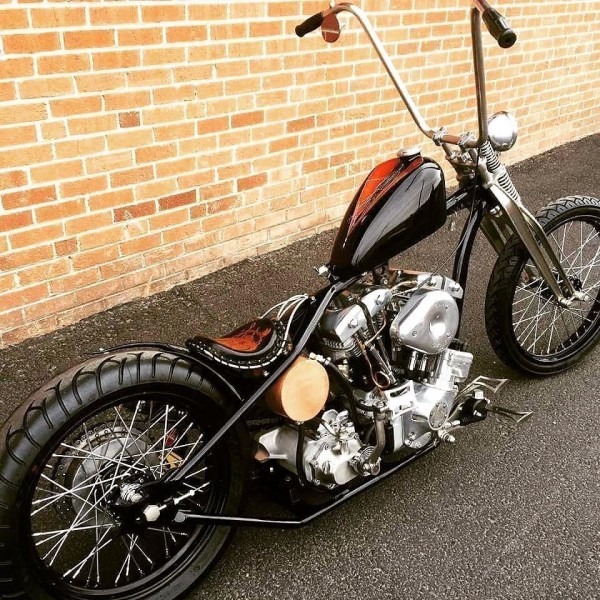 Harley Davidson Shovelhead Chopper With Chainside Rear Brake