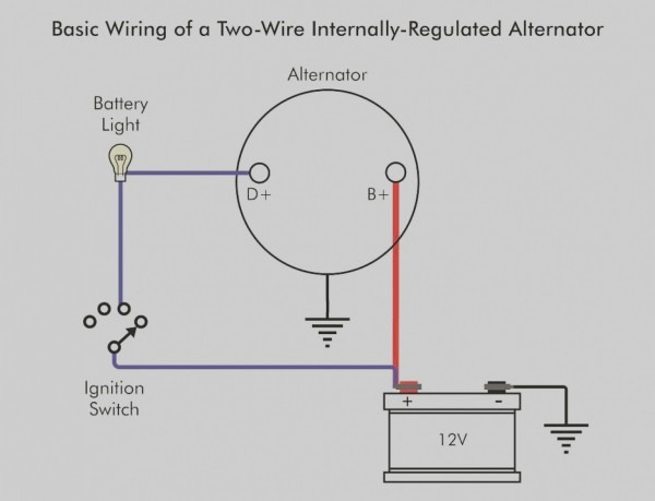 Two Wire Alternator Wiring Diagram Natebird Me Showy