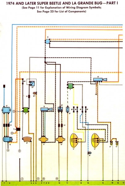 1974 Super Beetle Wiring Diagram