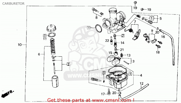 Honda Trx200sx Fourtrax 200sx 1986 (g) Usa Carburetor