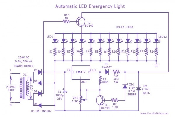 Emergency Light Wiring Diagram