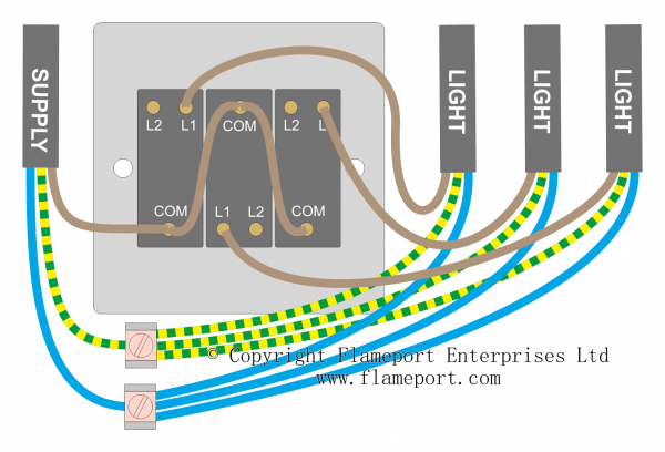 3 Gang Light Switch Wiring Diagram