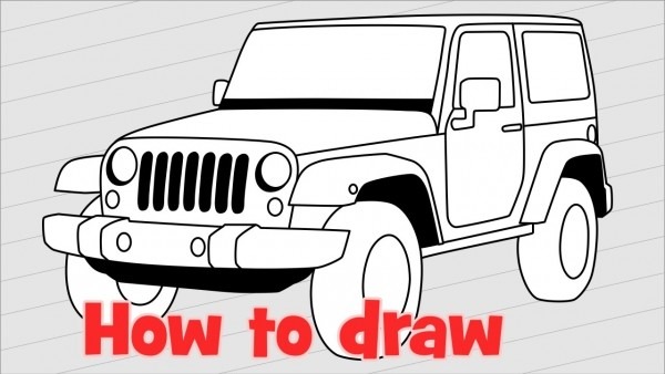 How To Draw A Car Jeep Wrangler Rubicon