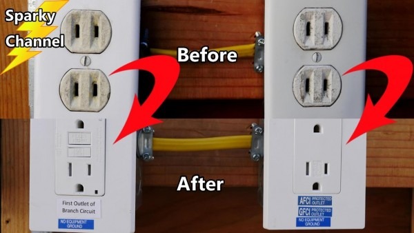 Replace A Circuit Of 2 Prong Receptacles With Afci Gfci Protected