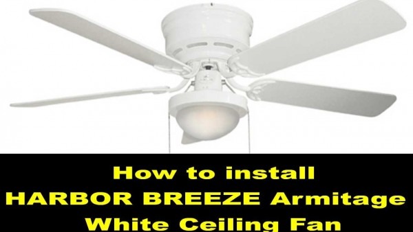 How To Install A Ceiling Fan Harbor Breeze Armitage White 52 Inch