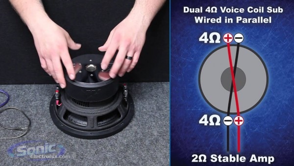 How To Wire A Dual 4 Ohm Subwoofer To A 2 Ohm Final Impedance