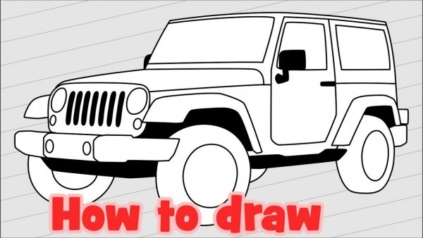How To Draw Jeep Wrangler Sahara Jk 4 Door