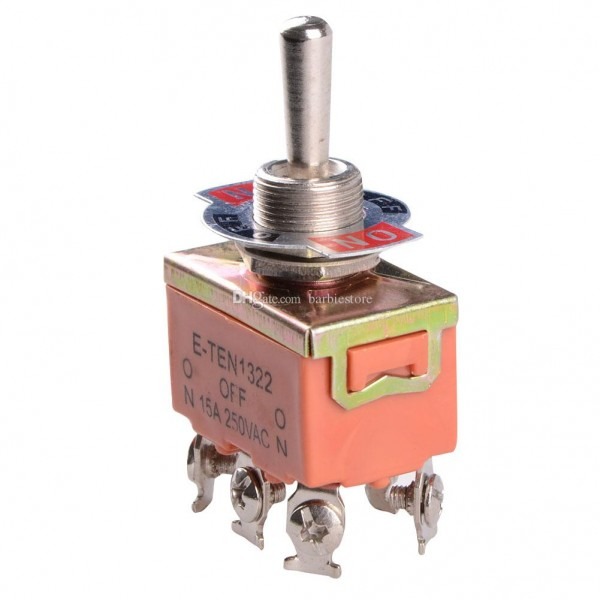 2019 Red 6 Pin Toggle Dpdt On Off On Switch 15a 250v Mini Switches