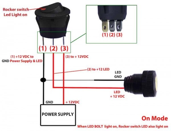 On A 12v Lighted Switch Wiring Diagram