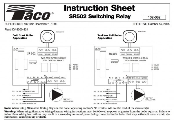 Taco Zone Circulator Pump Switch Wiring Diagram