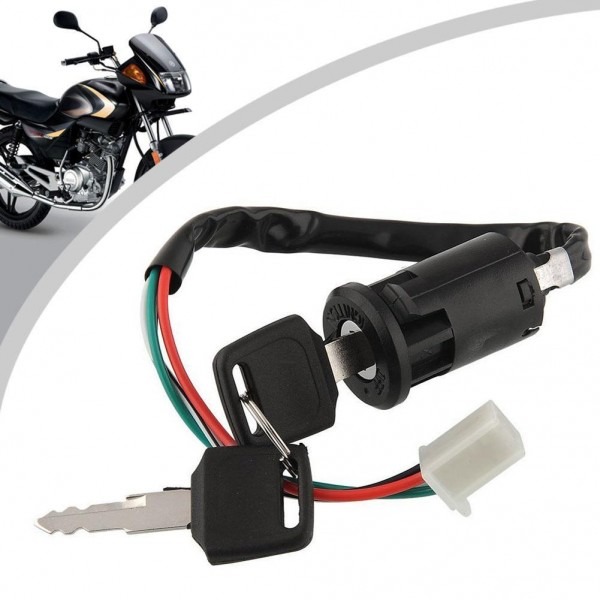 Universal Motorbike Ignition Toggle Switch Lock 4 Wires Bike Atv