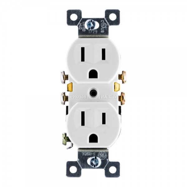 Ge Grounding Duplex Receptacle With Fast Easy Pressure