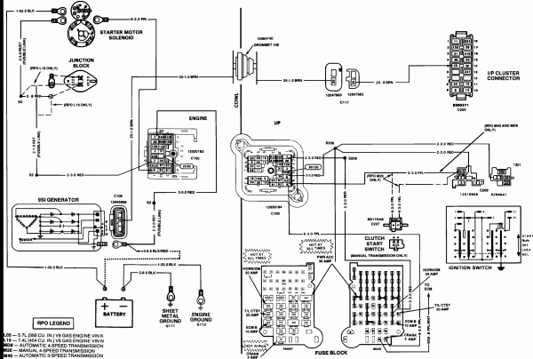 1998 Chevy S10 Alternator Wiring Diagram