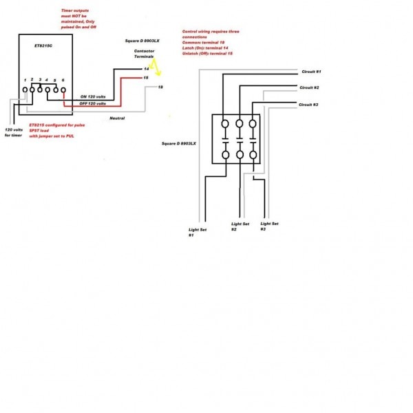 3 Pole Lighting Contactor Wiring Diagram