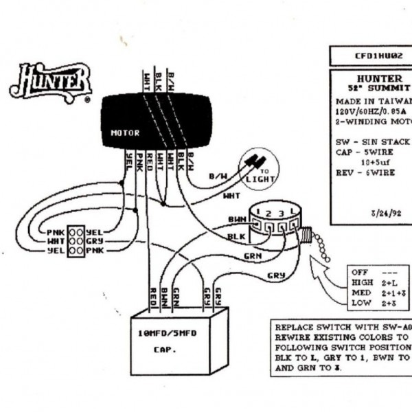 Hunter Ceiling Fan Light Kit Wiring Diagram