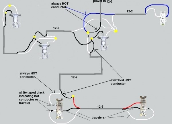 Three Way Switch Wiring Diagram For Lights