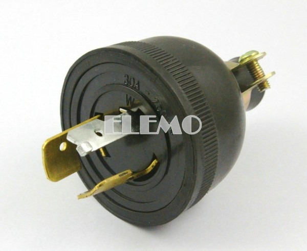 4 Pieces Non Grounding Locking Generator Male Plug Ac 250v 30a