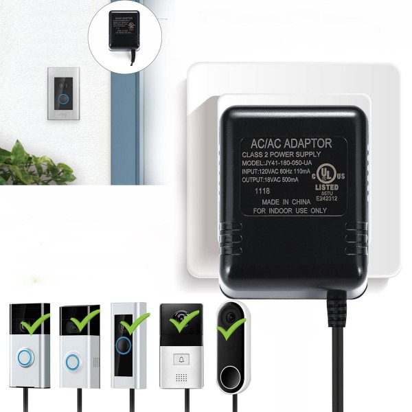 5m Video Doorbell Transformer Power Supply Adapter Us Plug Uk Plug