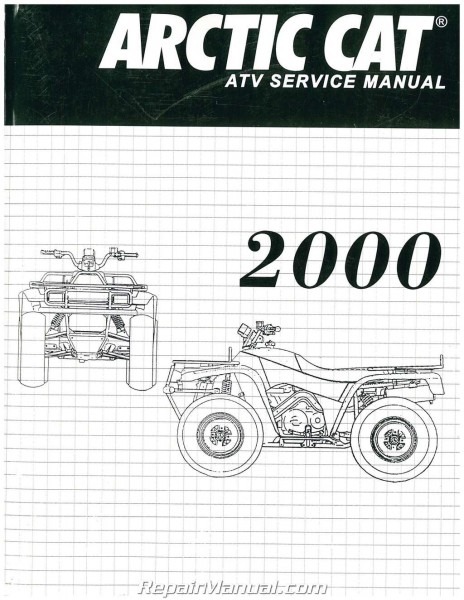 2000 Arctic Cat 250 300 400 500 Atv Service Manual