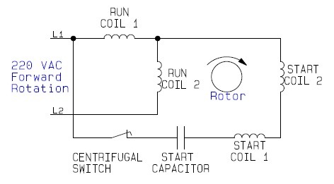Wiring Diagram Single Phase Motor
