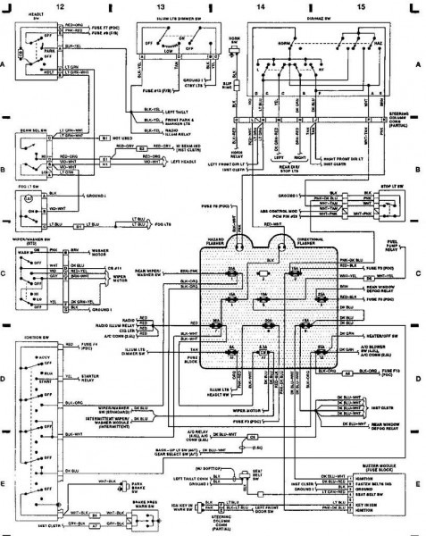1987 Jeep Wrangler Fuse Box Diagram Wiring Schematic