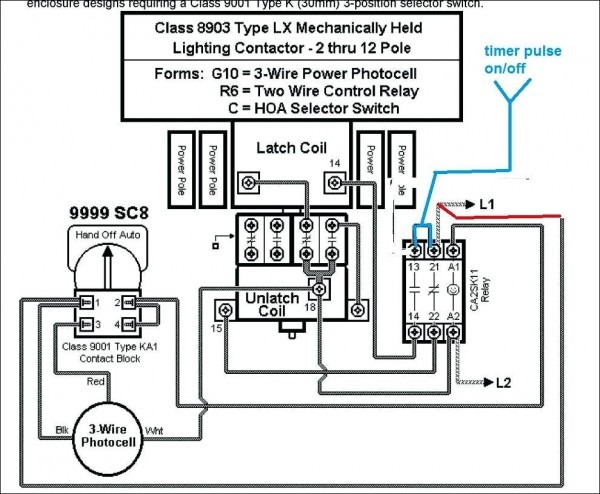 3 Pole Lighting Contactor Wiring Diagram