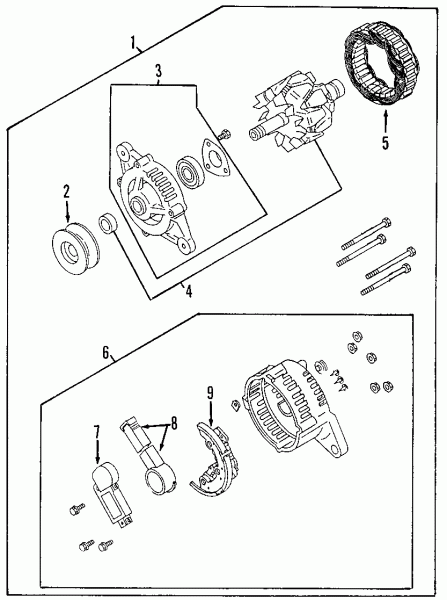 Oem 1999 Isuzu Rodeo Alternator Parts And Components Alternator