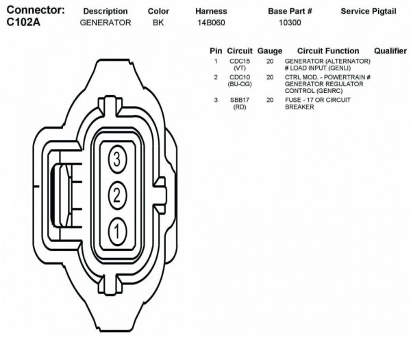 Older Alternator Wiring Diagram With Internal Regulator