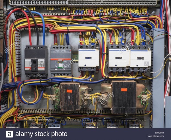 Electrical Cubicle Panel Board Stock Photos & Electrical Cubicle