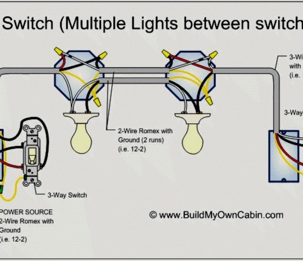 How To Wire Multiple Light Switches Diagram Enamour Lights On One