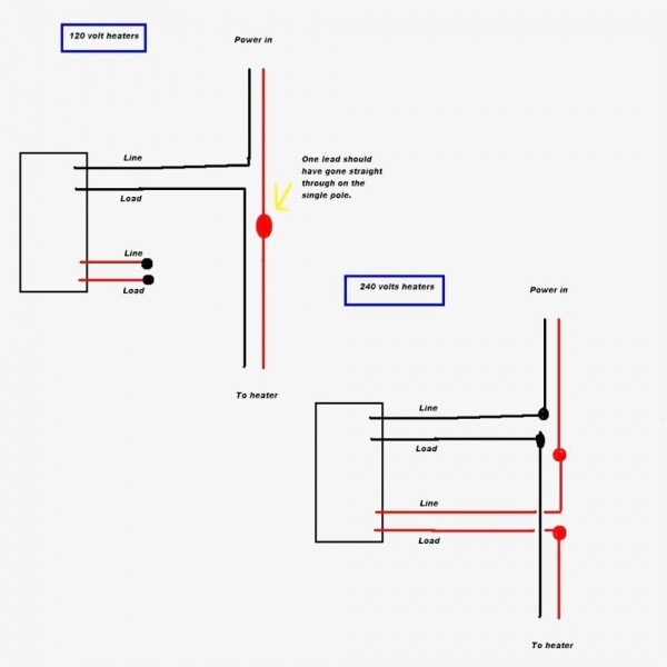 Baseboard Heat Thermostat Wiring Diagram For 240v