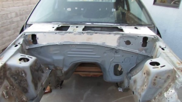 Fox Body Engine Bay, Holes Filled, Smoothed  1