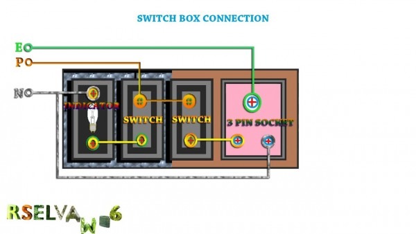 How To Connection Switch Box Use 3 Pin Socket Switch Box