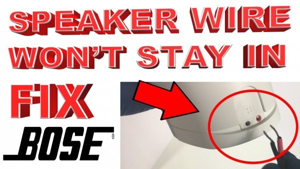 How To Fix Bose Speaker Wires Not Staying In Jacks (bose Speaker