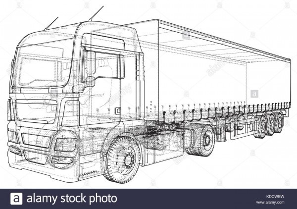 Model Trailer Truck  Wire