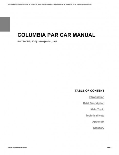 Columbia Par Car Manual By 69postix633