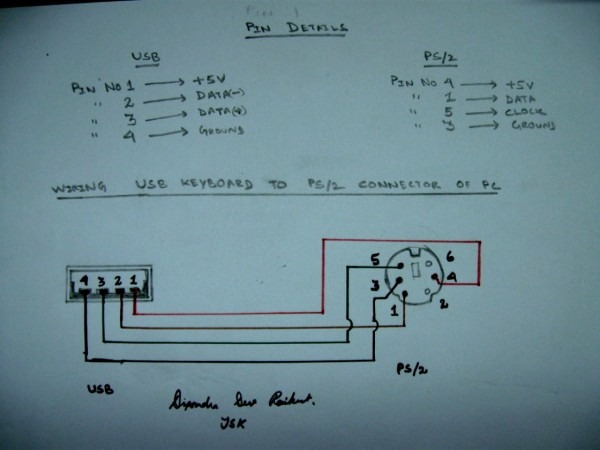 Ps2 To Usb Wiring Diagram Usb Ps 2 Convertor