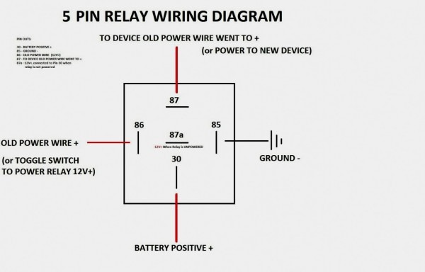 Relay 4 Pin Wiring Diagram Bosch 5 Webtor Me Inside 12v For