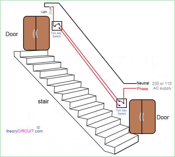 Staircase Wiring Circuit Diagram 3 Way Switch