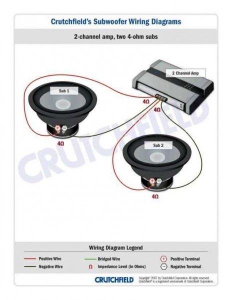 Subwoofer Wiring Diagram For 1 Dvc 2 Ohm