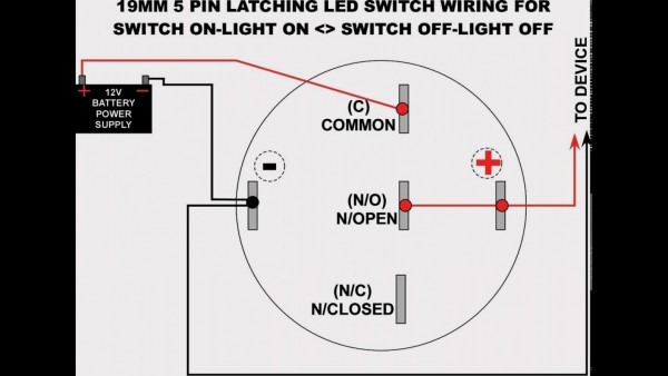 Unique Of 5 Pin Momentary Switch Wiring Diagram 19mm Led Latching