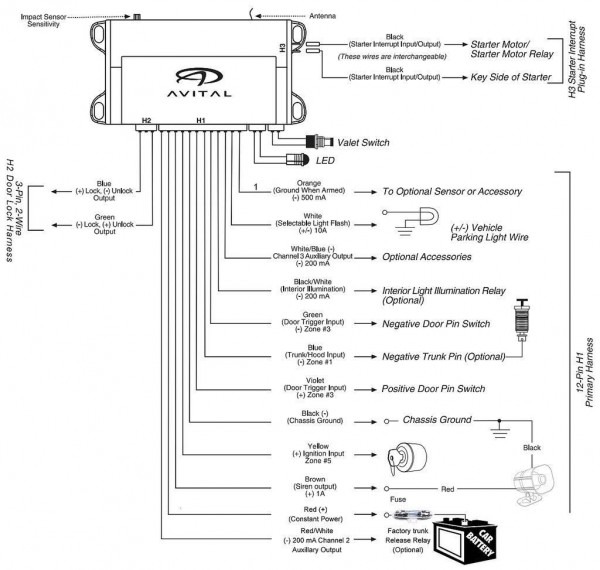Avital 4103 Wiring Diagram 01 Camry