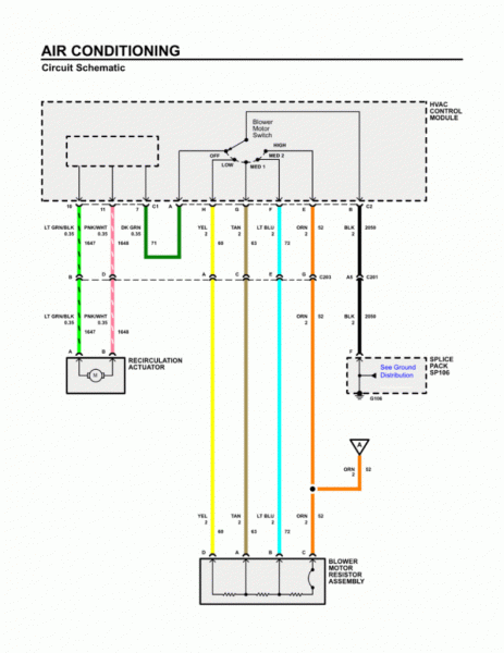 Air Conditioner Blower Motor Wiring Diagram