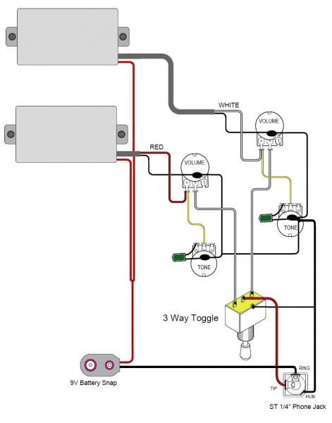 Guitar Humbucker Pickup Wiring Diagram