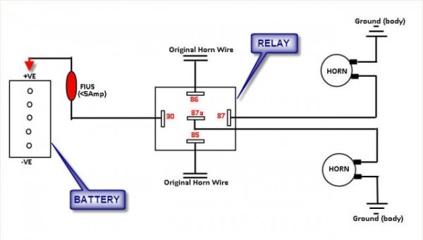 Horn Relay Connection Diagram
